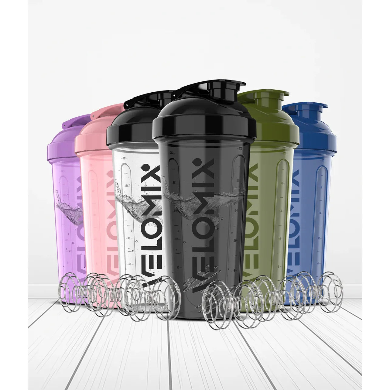 Velomix Shaker Bottle with Ball (1 bottle-28 oz) — alternate angle