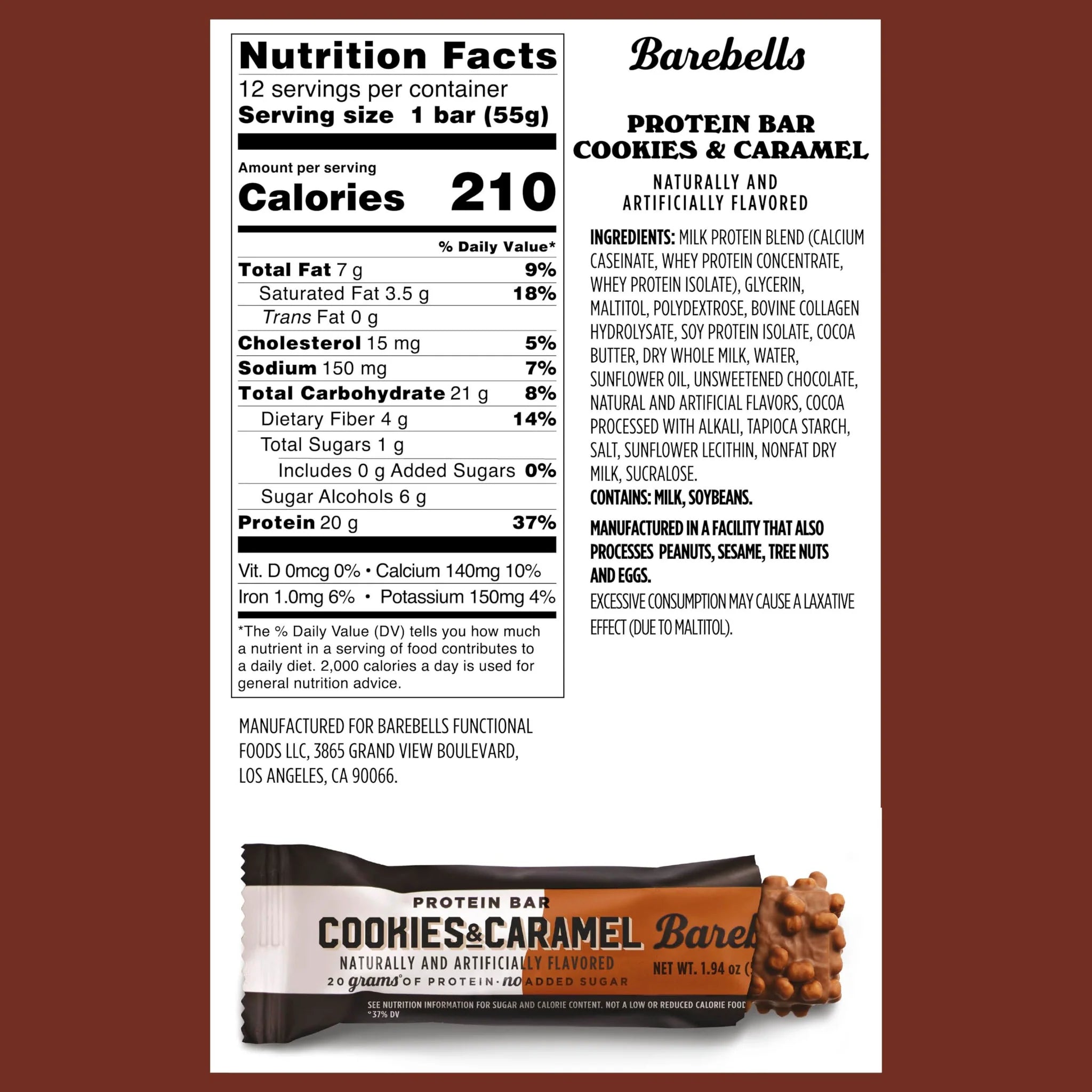 Barebells Protein Bar (1 bar) - Top Nutrition and Fitness