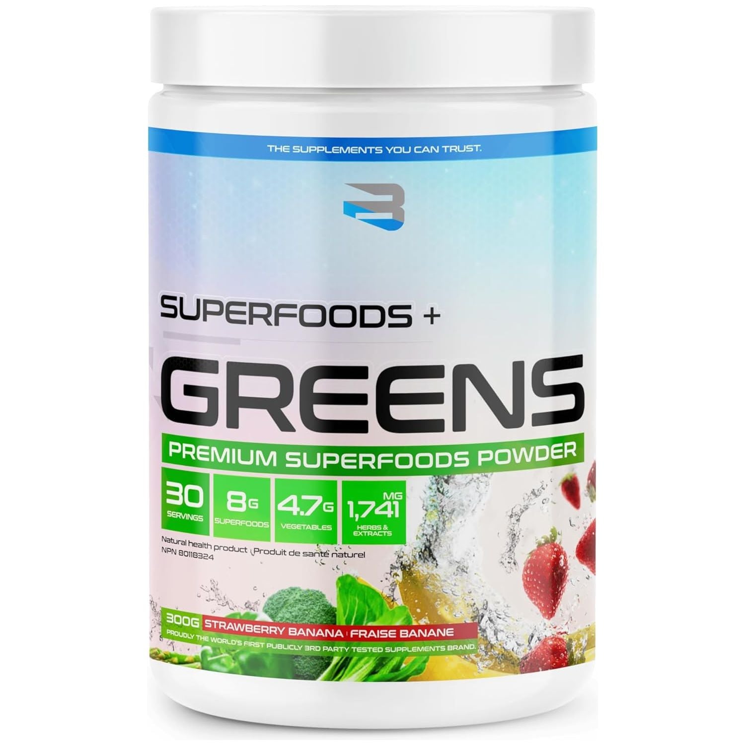 Believe Supplements Organic Greens (30 servings) - Top Nutrition and Fitness