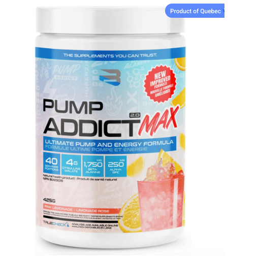 Believe Supplements Pump Addict MAX Pre-Workout (40 servings) - Top Nutrition and Fitness