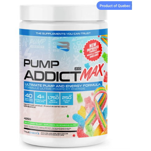 Believe Supplements Pump Addict MAX Pre-Workout (40 servings) - Top Nutrition and Fitness