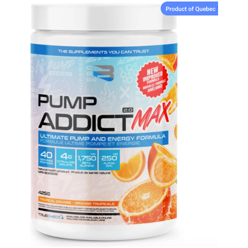 Believe Supplements Pump Addict MAX Pre-Workout (40 servings) - Top Nutrition and Fitness