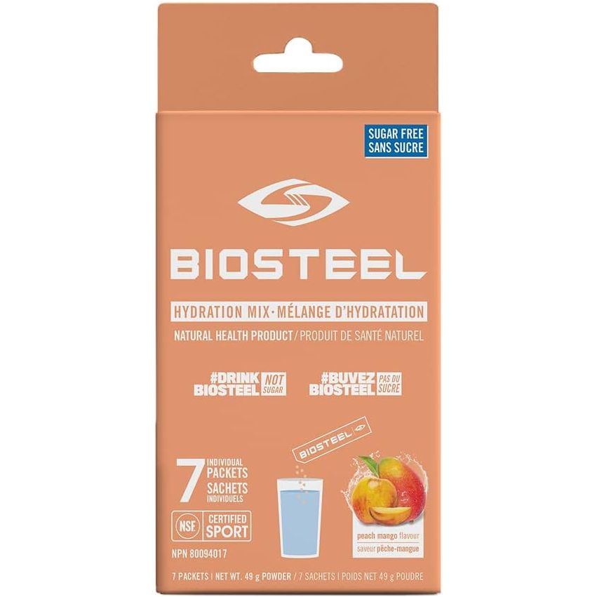 BioSteel Hydration Mix (7 individual packets) - Top Nutrition and Fitness Canada Mixed Berry-White Freeze-Peach Mang-Blue Raspberry