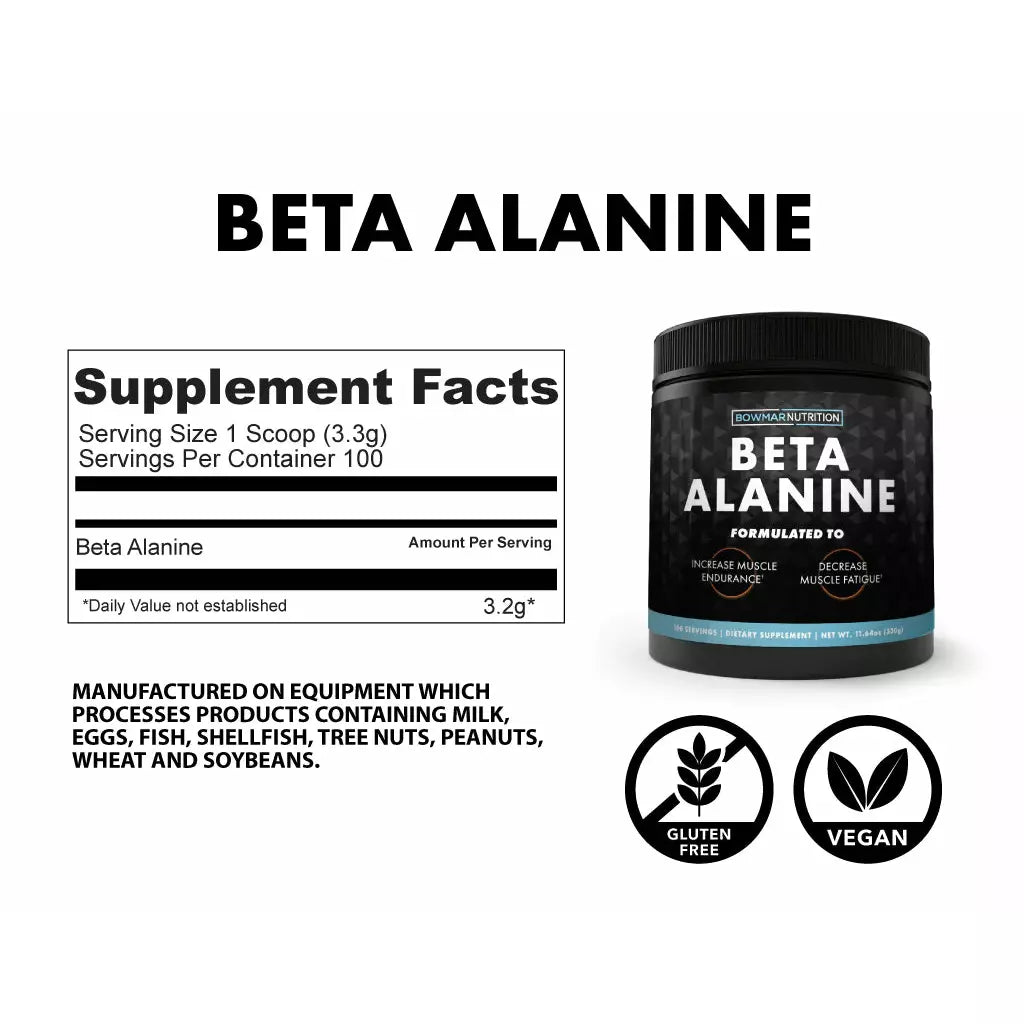 Bowmar Nutrition Beta Alanine (330g) - Top Nutrition and Fitness