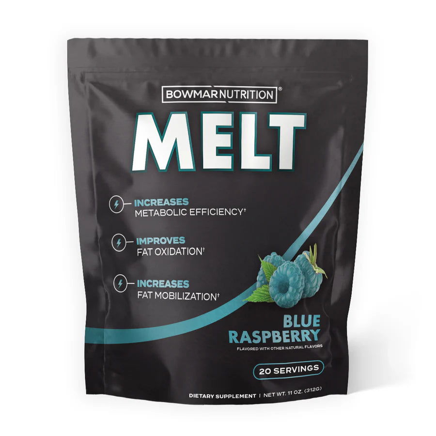 Bowmar Nutrition MELT Thermogenic Powder (20 servings) — Blue Raspberry | STIM (Bag)