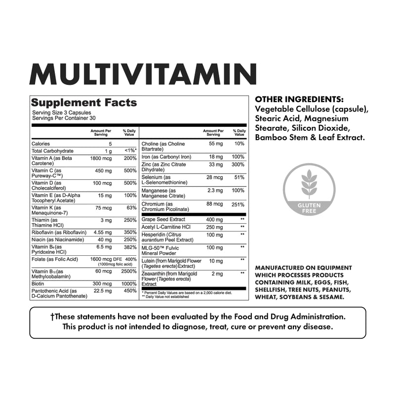 Bowmar Nutrition Multivitamin (90 capsules) - Top Nutrition and Fitness