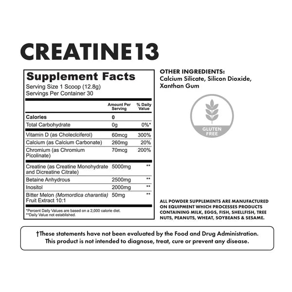 Bowmar Nutrition NEW Creatine 13 (30 servings) - Top Nutrition and Fitness
