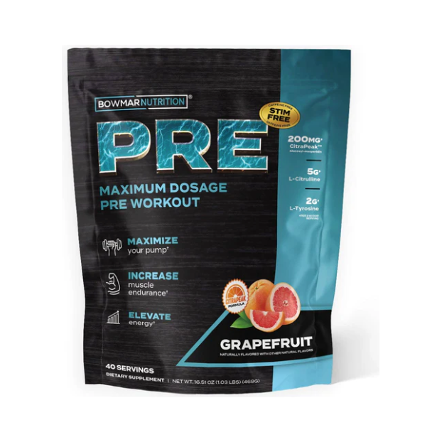 Bowmar Nutrition PRE WORKOUT (40 servings) - Top Nutrition and Fitness