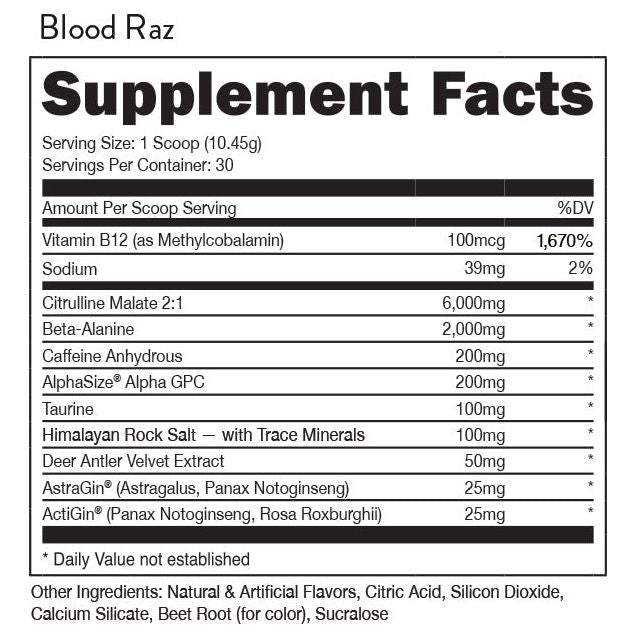 Bucked Up Pre-Workout (30 servings)