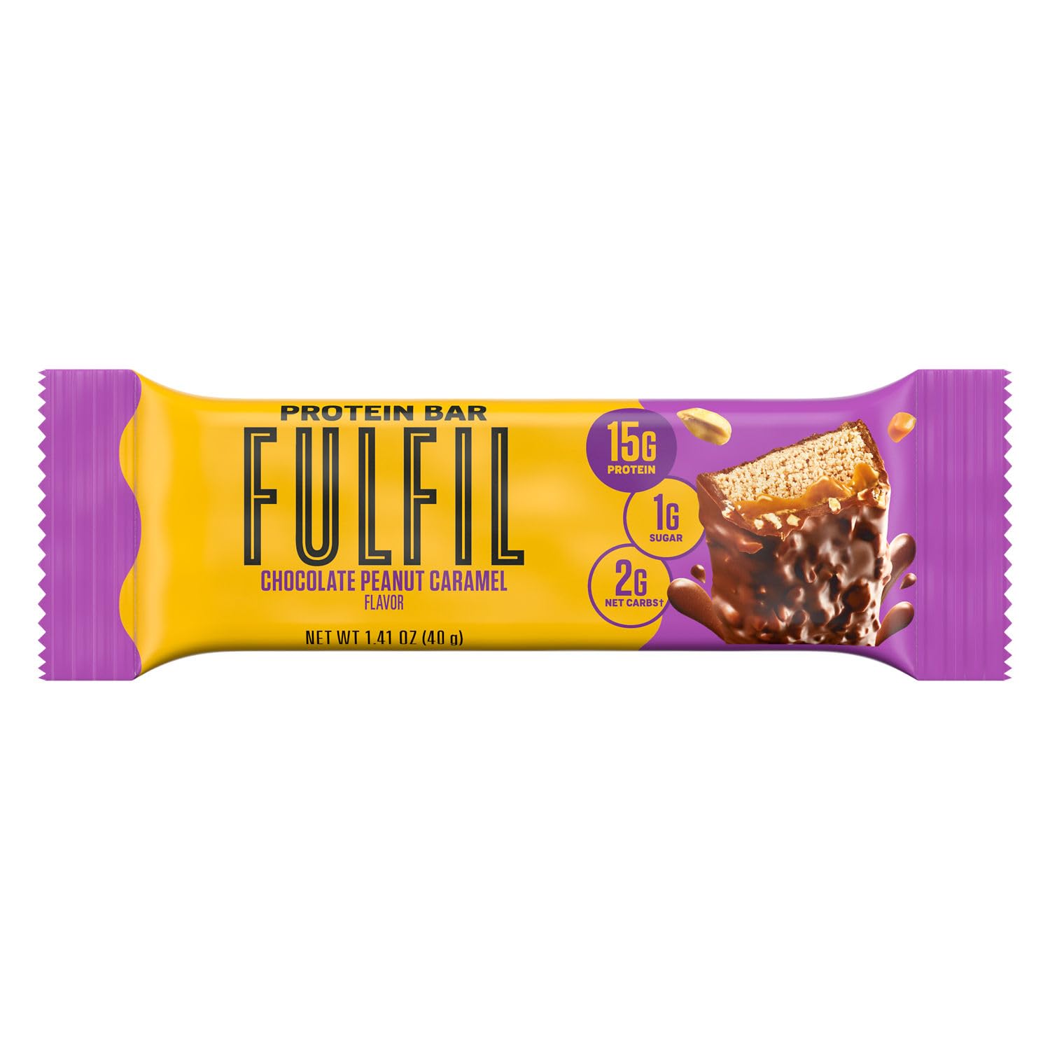 FULFIL GF Keto Protein Bar (1 bar) - Top Nutrition and Fitness Canada Chocolate Salted Caramel BB 09/2025 FINAL SALE-Chocolate Peanut Caramel
