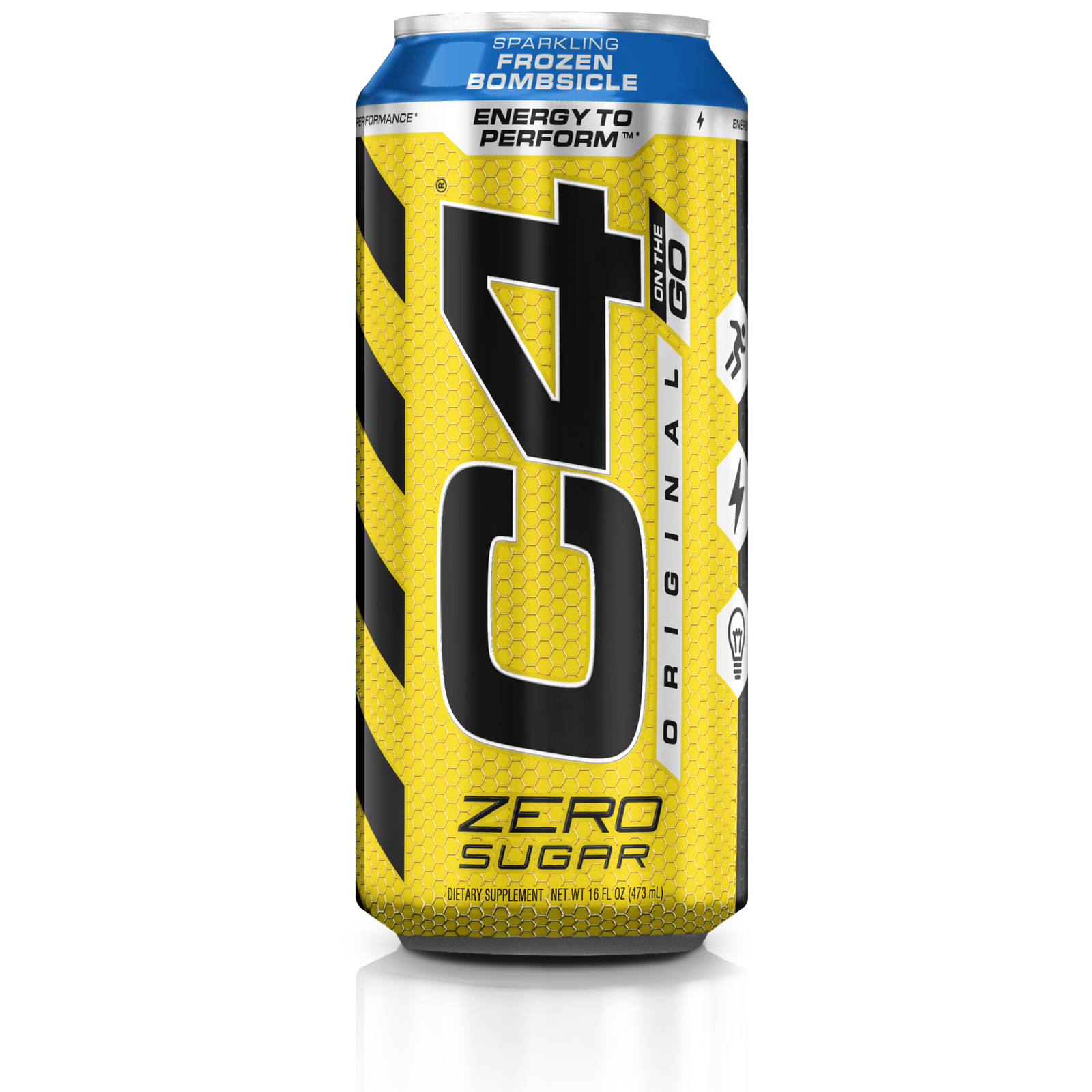 C4 Original Energy Drink Can | Carbonated Pre-Workout Drink Canada & USA Versions (1 can) Frozen Bombsicle (CA) - Cellucor -