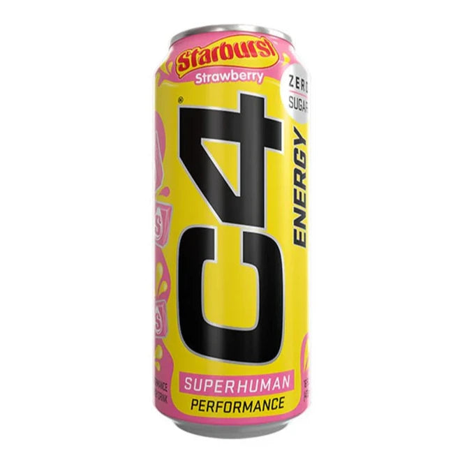 C4 Original Energy Drink Can | Carbonated Pre-Workout Drink Canada & USA Versions (1 can) Strawberry Watermelon (CA) - Celluc