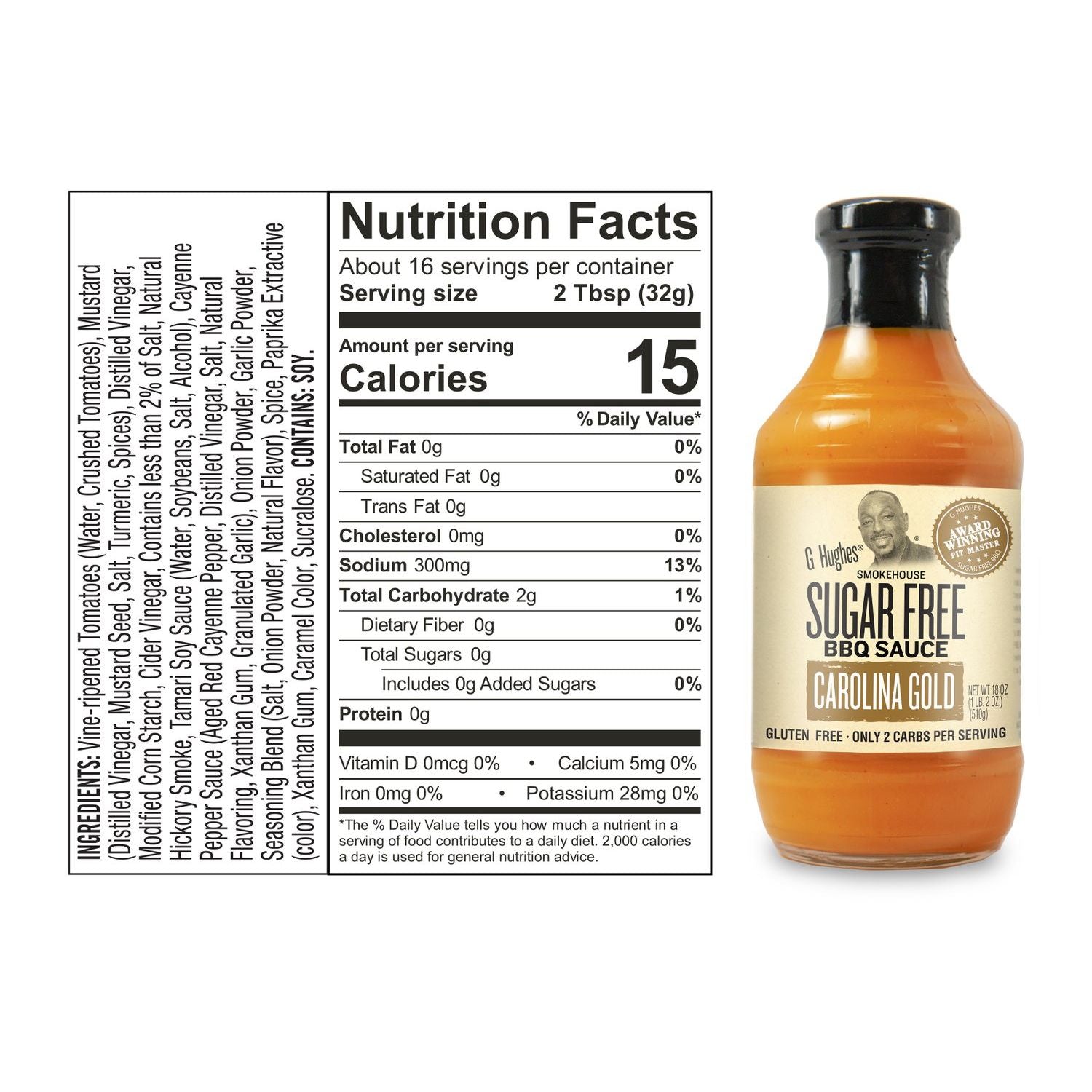 Sauce barbecue sans sucre G Hughes Keto (bouteille de 18 oz)