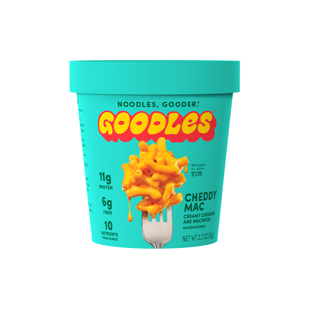 Goodles Protein Mac N' Cheese (1 box) — Cheddy Mac Creamy Cheddar CUP 2.2oz front