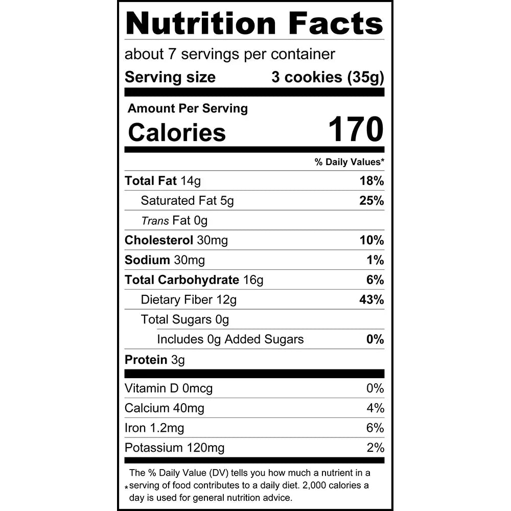 ChocZero Dark Chocolate Jolies GF Keto Cookies (21 cookies) - Top Nutrition and Fitness
