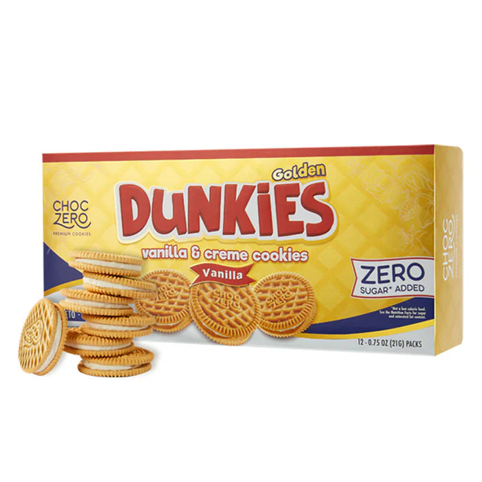 ChocZero Dunkies Sandwich Cookies - Keto GF "Oreos" (24 cookies) - Top Nutrition and Fitness