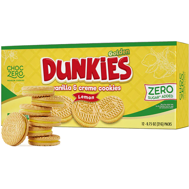 ChocZero Dunkies Sandwich Cookies - Keto GF "Oreos" (24 cookies) - Top Nutrition and Fitness