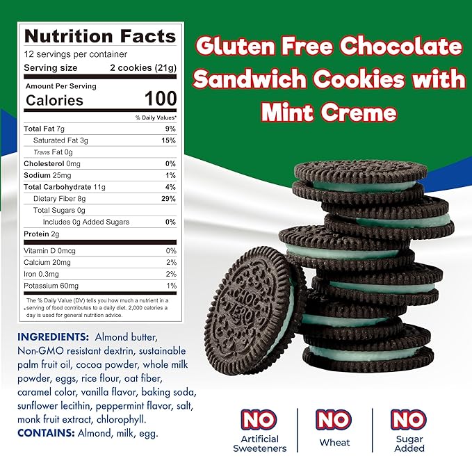 ChocZero Dunkies Sandwich Cookies - Keto GF "Oreos" (24 cookies) - Top Nutrition and Fitness