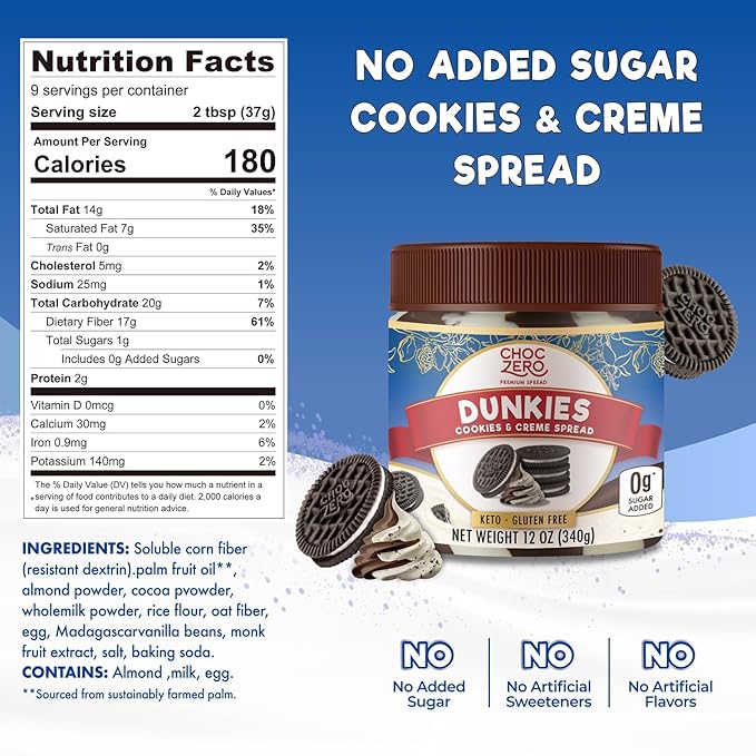 ChocZero Keto Spread (1 jar) - Top Nutrition and Fitness