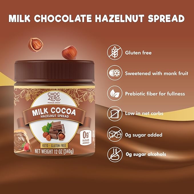 ChocZero Keto Spread (1 jar) - Top Nutrition and Fitness