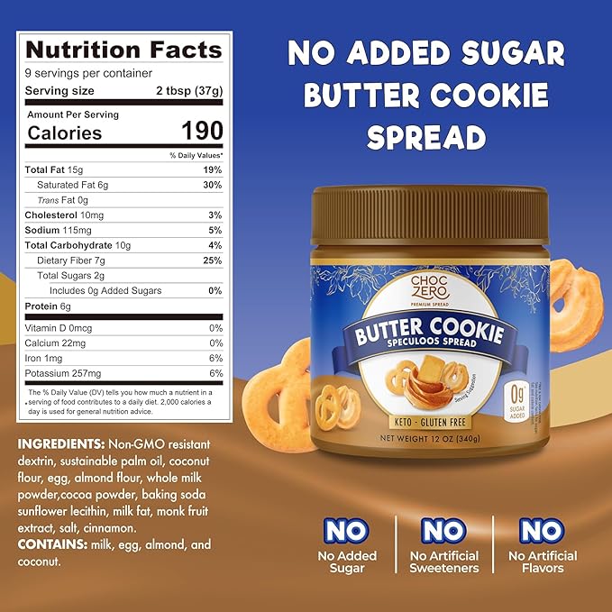 ChocZero Keto Spread (1 jar) - Top Nutrition and Fitness