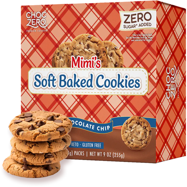 ChocZero Soft Baked Chocolate Chip Cookies (18 cookies) - Top Nutrition and Fitness