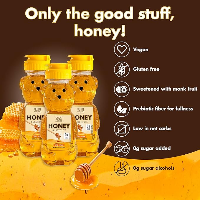 ChocZero Sugar Free Keto Honey (1 bottle) - Top Nutrition and Fitness