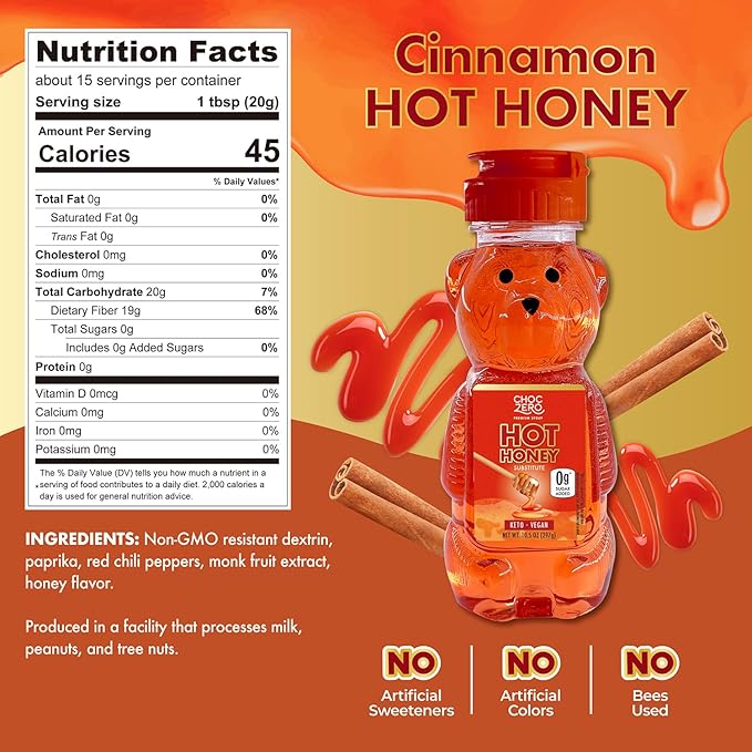 ChocZero Sugar Free Keto Honey (1 bottle) - Top Nutrition and Fitness