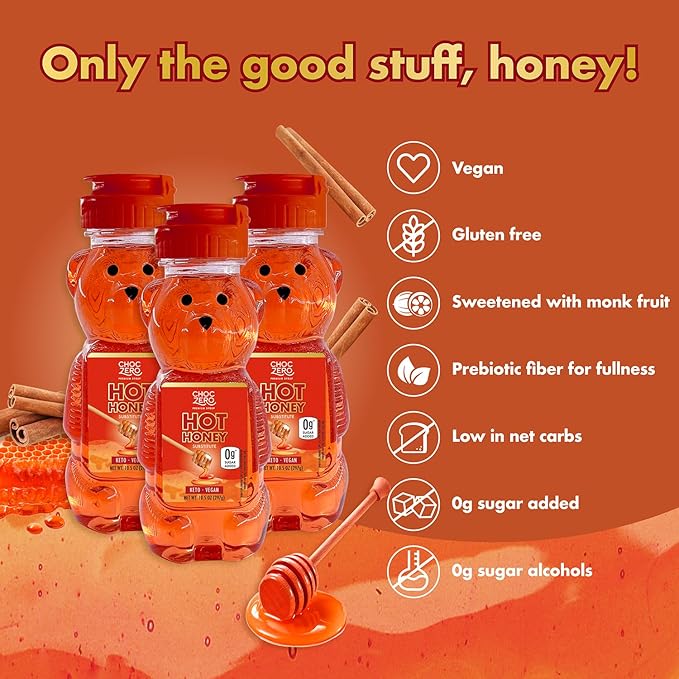 ChocZero Sugar Free Keto Honey (1 bottle) - Top Nutrition and Fitness