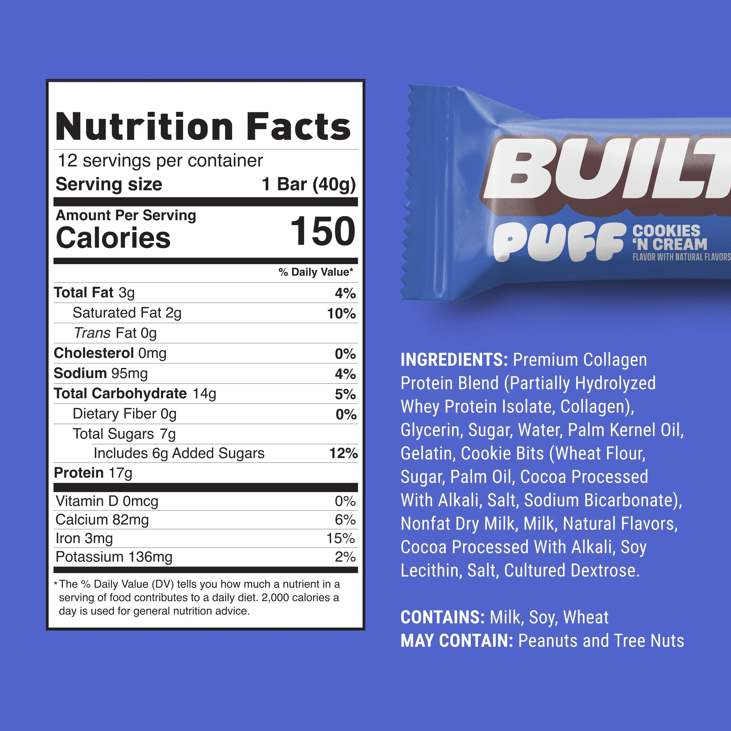 Built Protein Bars & Puffs (1 Box of 12)