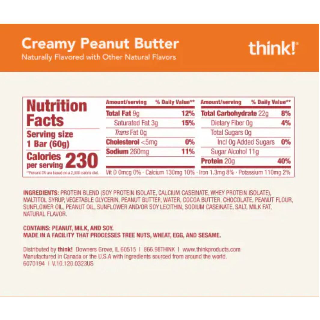 Think! High Protein Bar (1 Bar) — Cookies & Cream front