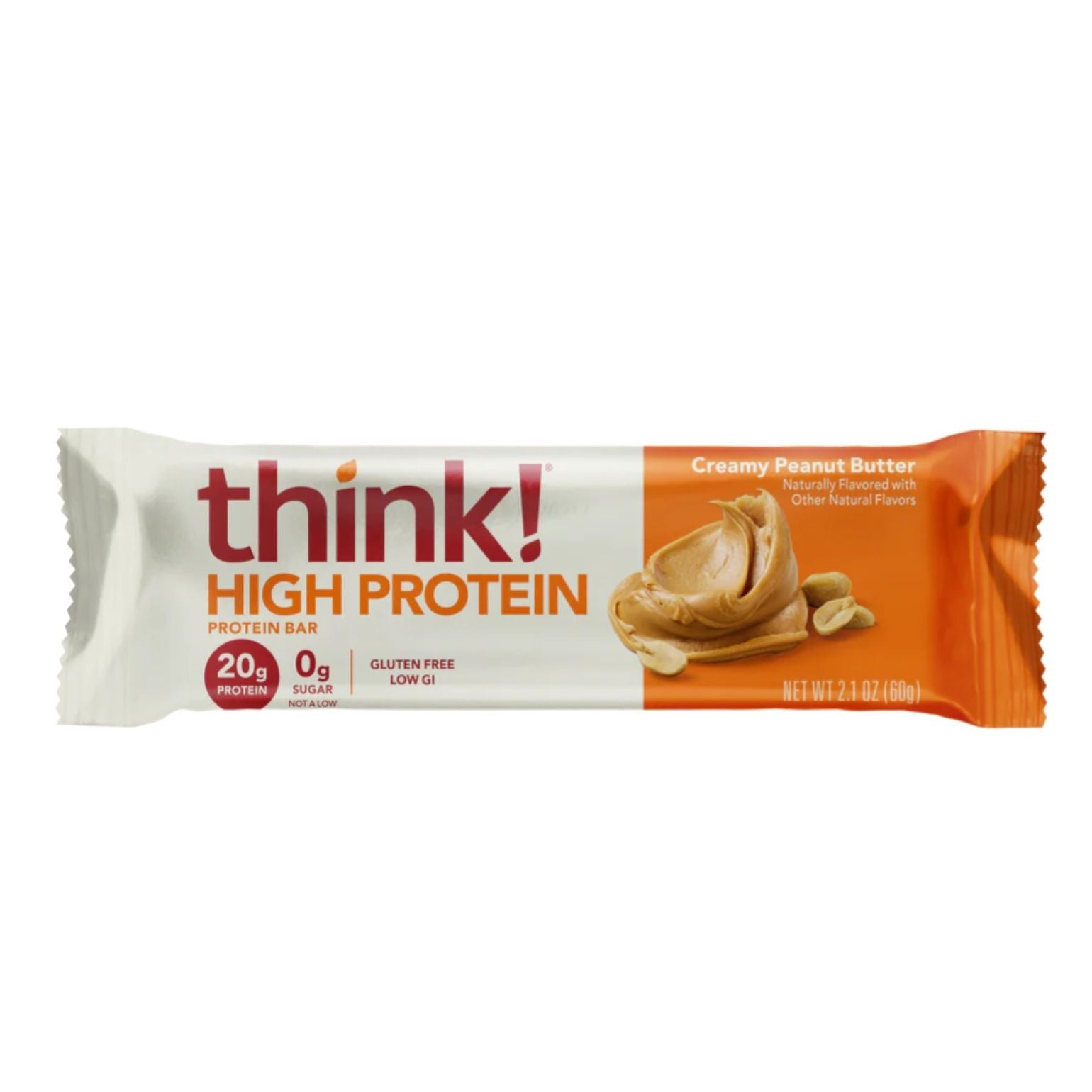 Think! High Protein Bar (1 Bar) — CREAMY Peanut Butter front