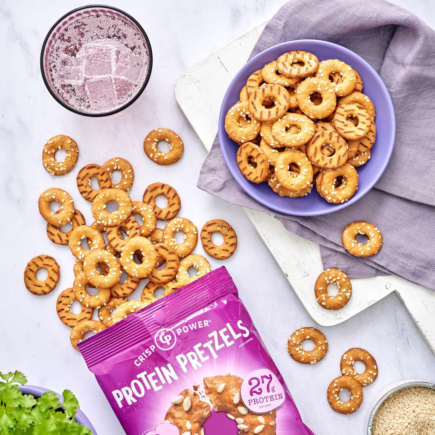 Crisp Power High Protein Keto Vegan Pretzels(1 bag) - Top Nutrition and Fitness