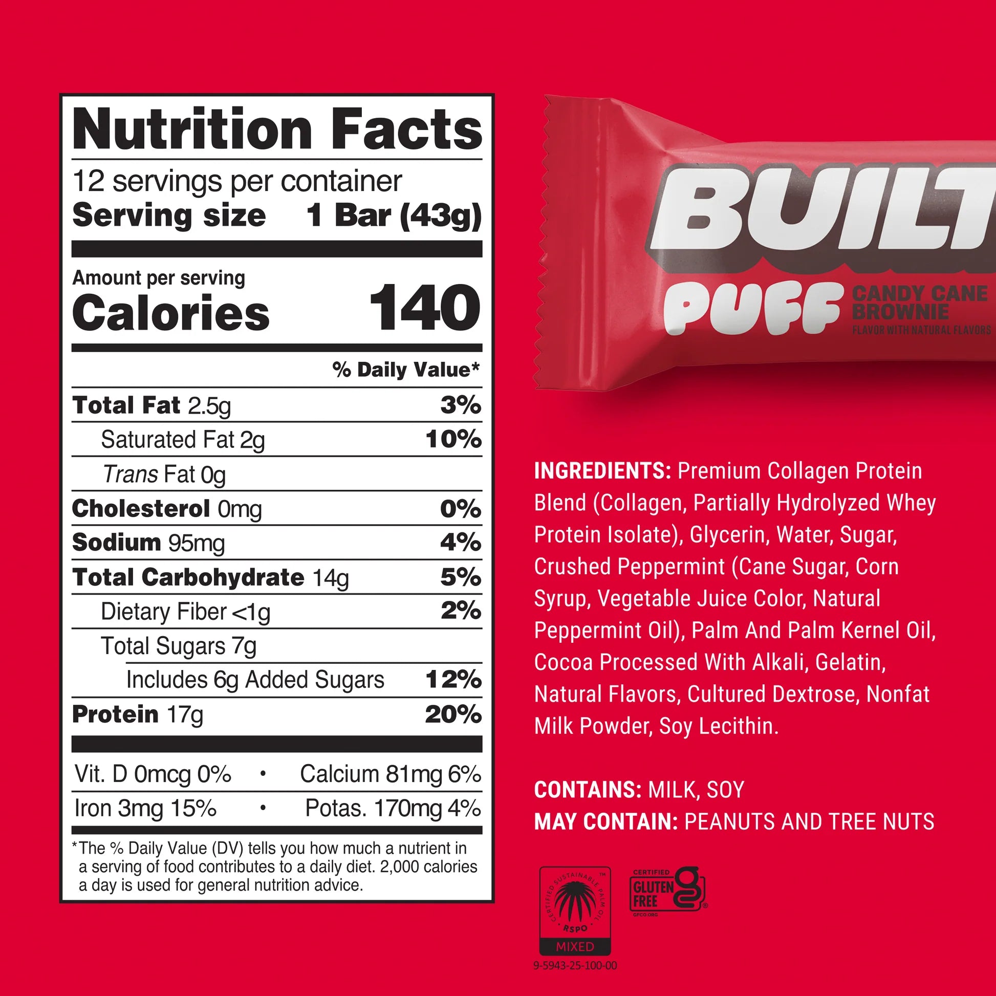 Built Protein Bars & Puffs (1 Bar)
