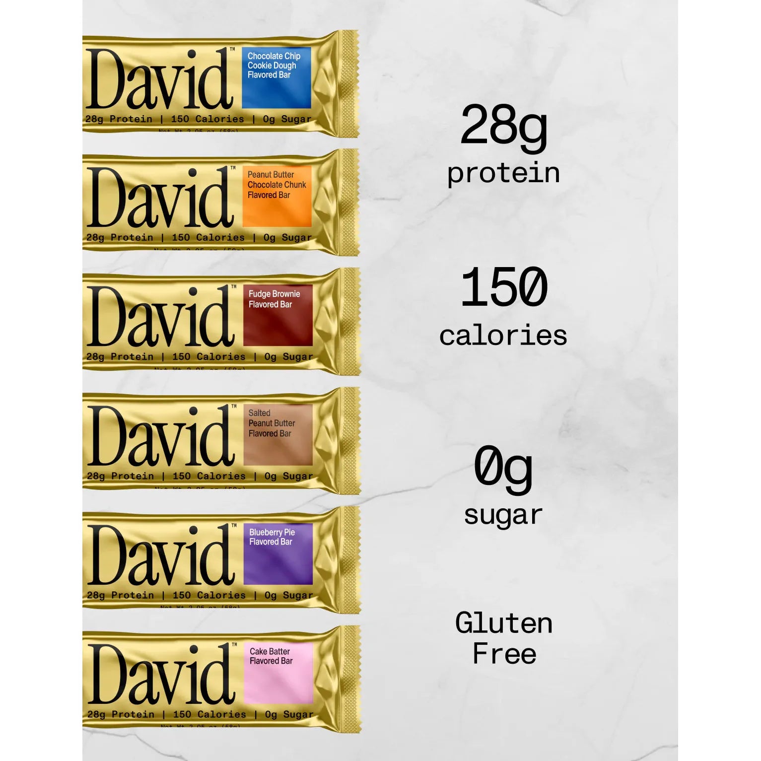 David GF High Protein Bar (1 Bar) - Top Nutrition and Fitness