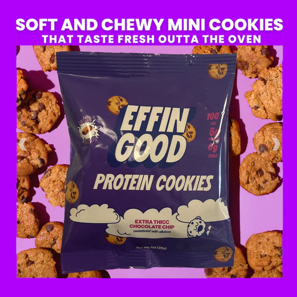 Effin' Good Snacks Chocolate Chunk Mini Cookies (1 bag - 7 cookies) - Top Nutrition and Fitness