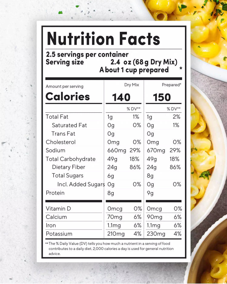 Fibre Gourmet Pâtes riches en fibres et faibles en calories