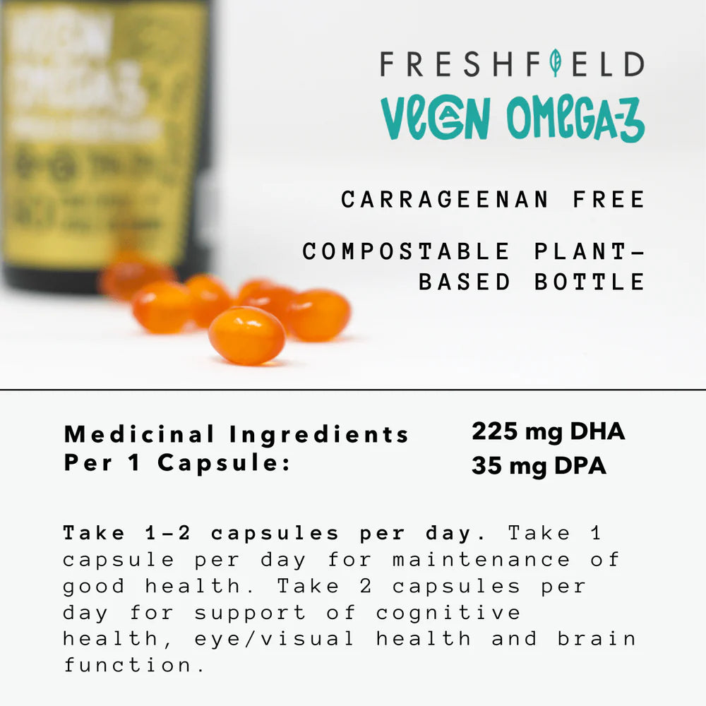 Freshfield VEGAN Omega-3 (60 Caps) - Top Nutrition and Fitness