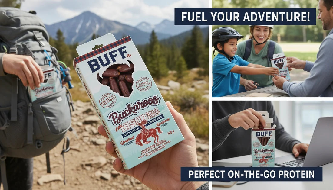 BUFF Buckaroos — Little Bison Dried Sausage Snacks (1 box of 15 bites)