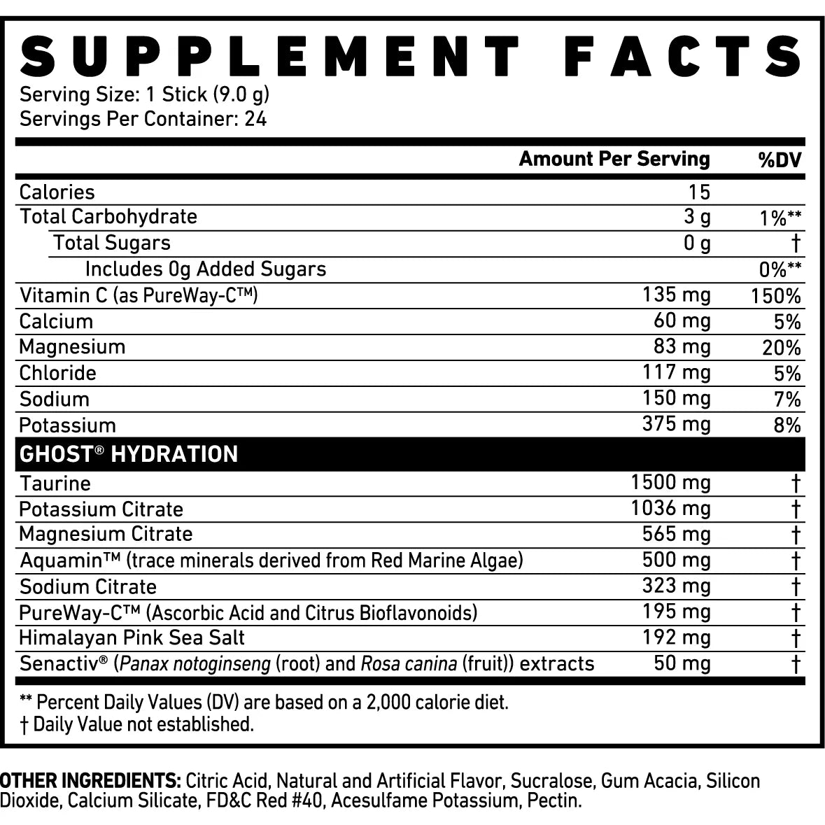 GHOST Hydration Sticks (24 Stick Packs) - Top Nutrition and Fitness