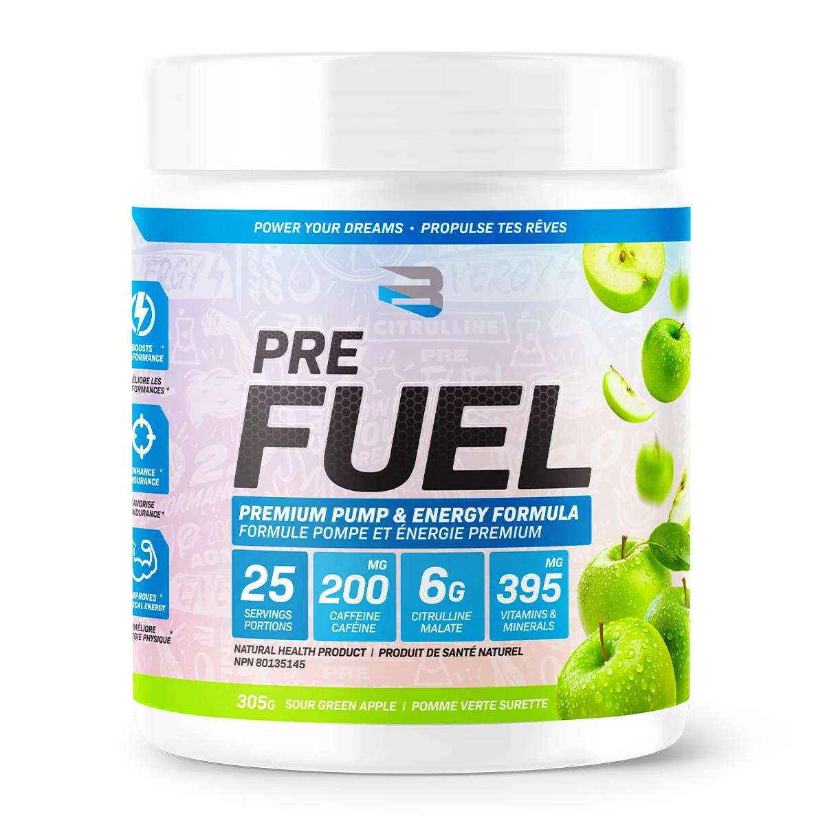 Believe Supplements Pre Fuel PRE WORKOUT (25 servings) alternate angle