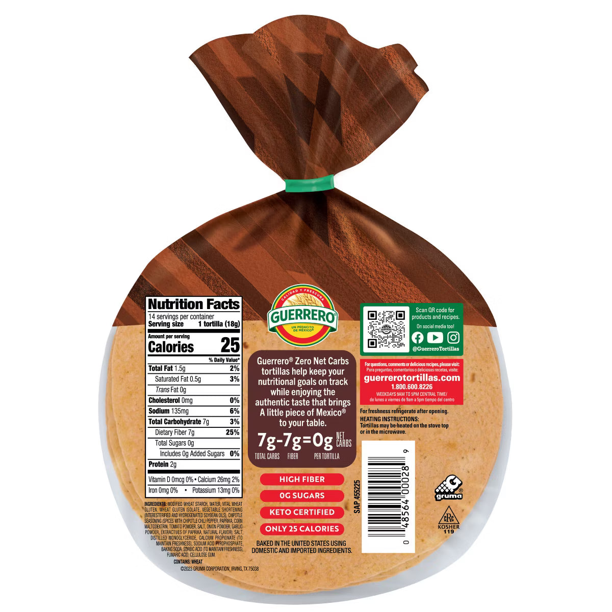 Guerrero Street Taco Size Zero Net Carbs Tortillas -(14 taco tortillas) — image 7