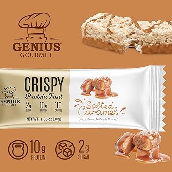 Genius Gourmet Crispy KETO Protein Bar (1 bar) - Top Nutrition and Fitness