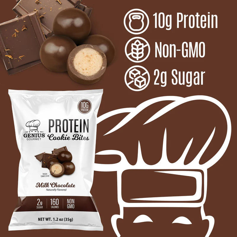 Genius Gourmet KETO GF Cookie Bites (1 bag) - Top Nutrition and Fitness