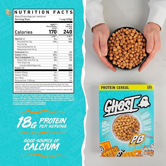 Ghost High Protein Cereal (1 box) - Top Nutrition and Fitness