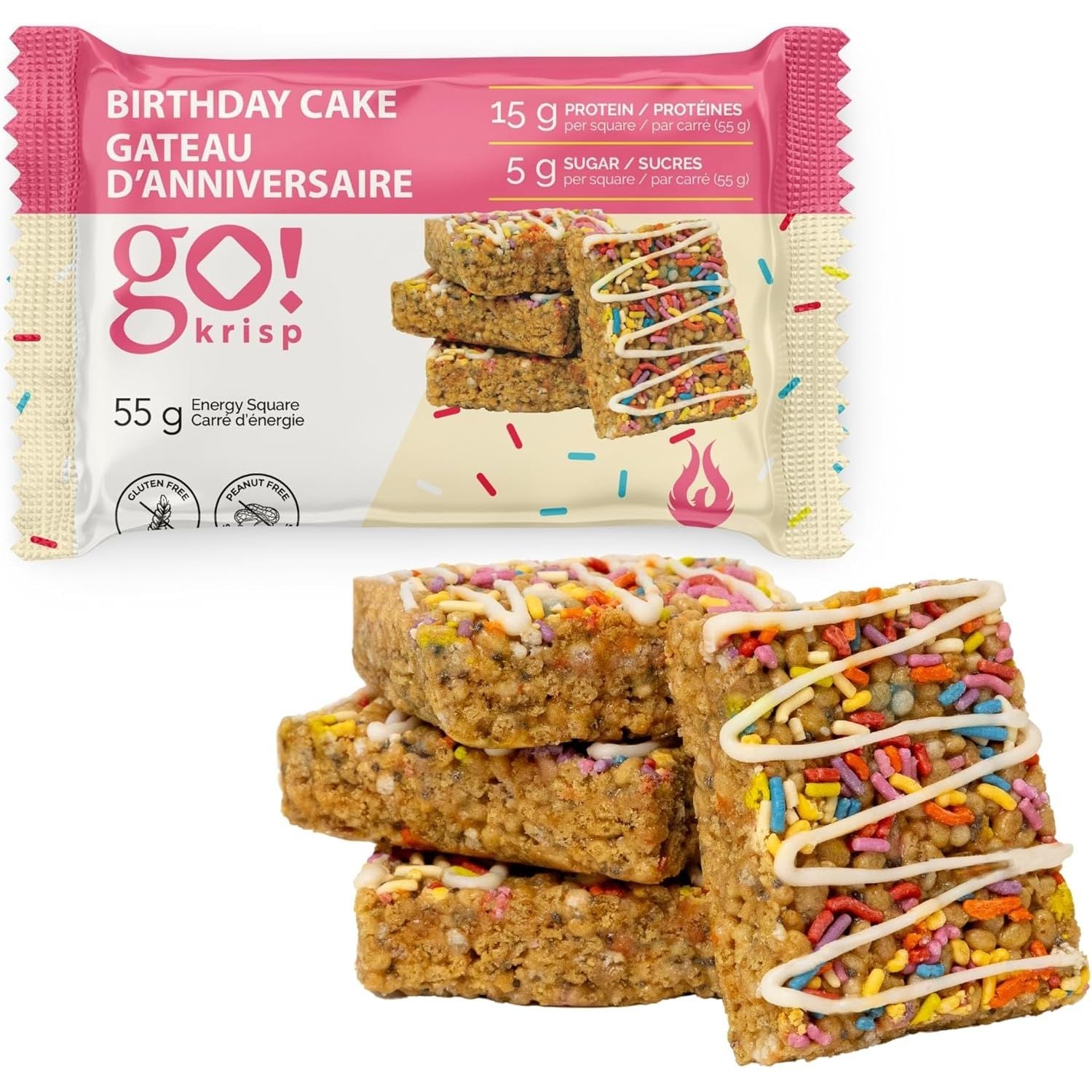 Go Nutrition Go Krisp Protein Bar (1 bar) - Top Nutrition and Fitness