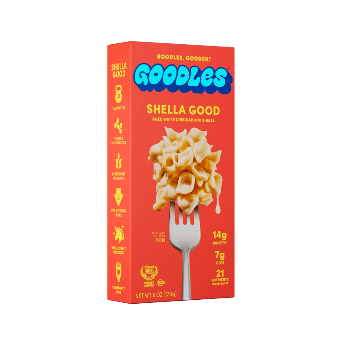Goodles Protein Mac N' Cheese (1 box) — Aged White Cheddar
