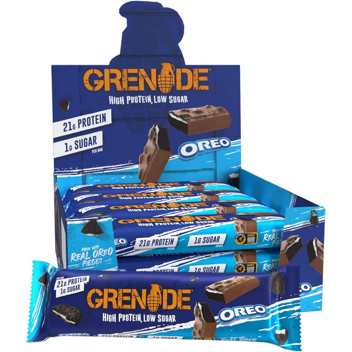 Grenade Carb Killa KETO Protein Bars (Box of 12) - Top Nutrition and Fitness Canada Jaffa Quake (Orange choc)-White Chocolate Salted Peanut-OREO (Official Collab)-OREO White (Official Collab)-Peanut Nutter
