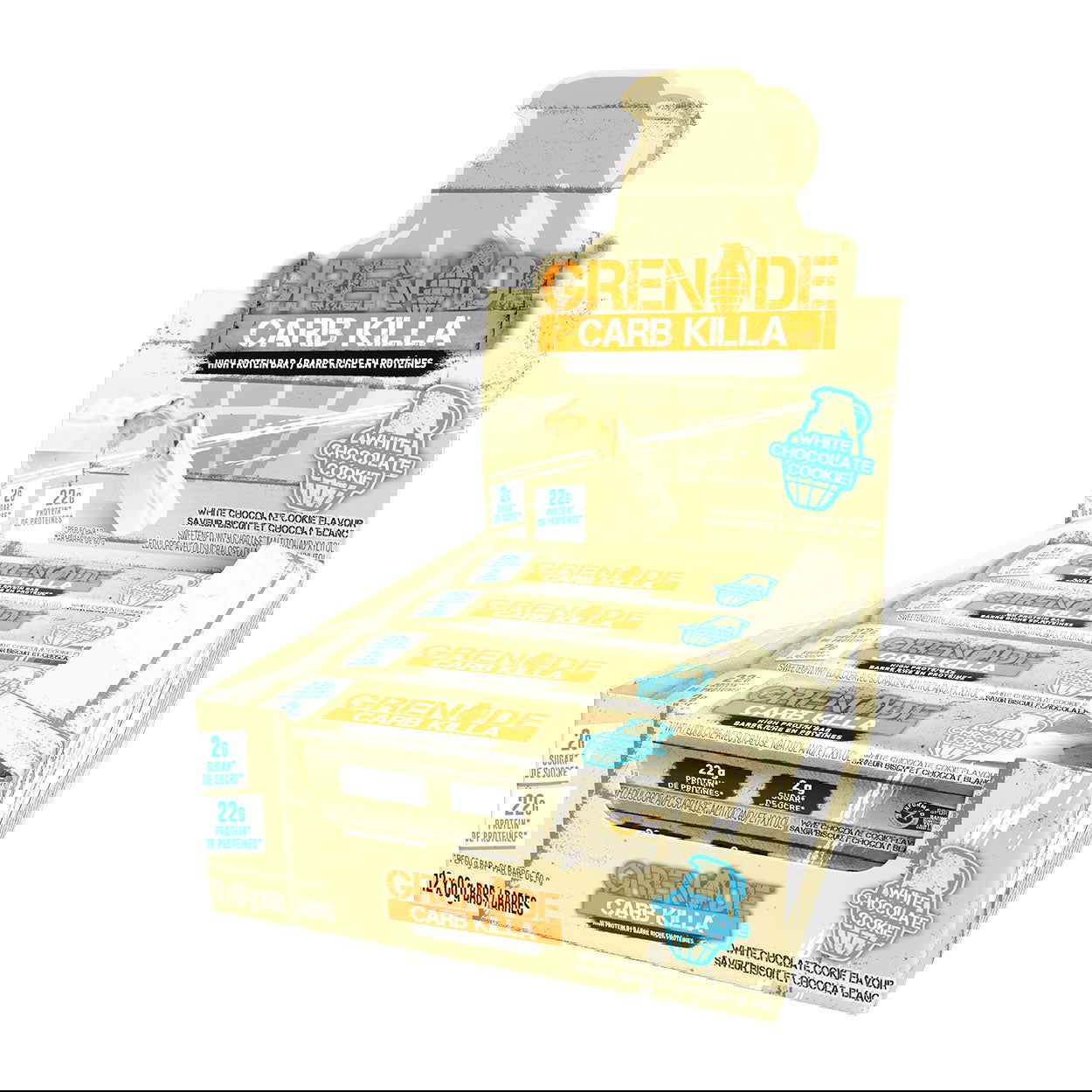 Grenade Carb Killa KETO Protein Bars (Box of 12) - Top Nutrition and Fitness Canada Jaffa Quake (Orange choc)-White Chocolate Salted Peanut-OREO (Official Collab)-OREO White (Official Collab)-Peanut Nutter