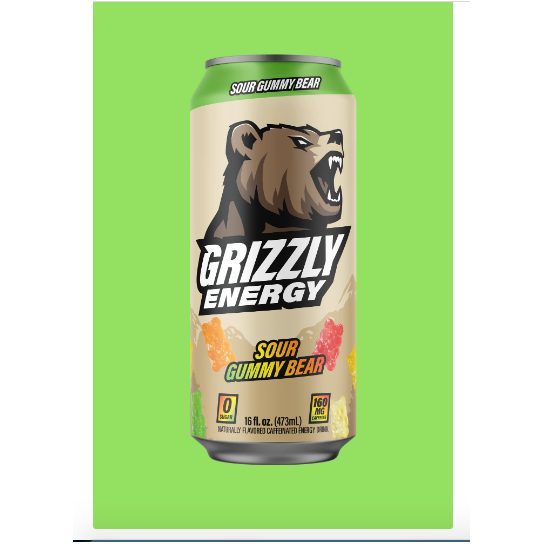 Grizzly Sugar Free Energy Drink (1 can) - Top Nutrition and Fitness